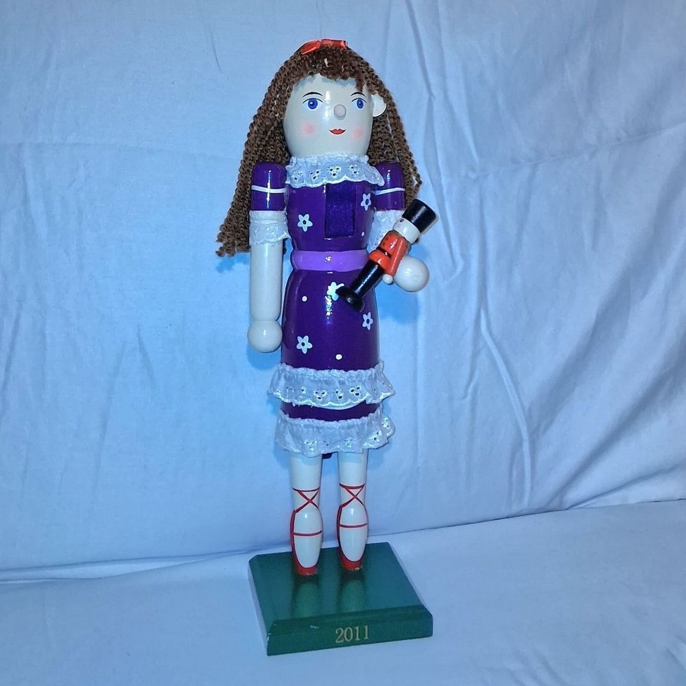 Purple Nutcracker Doll with Red Accents 2011